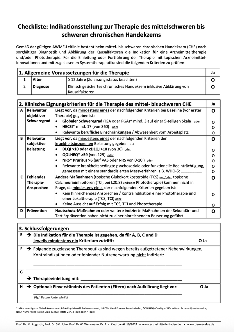 Chronisches Handekzem