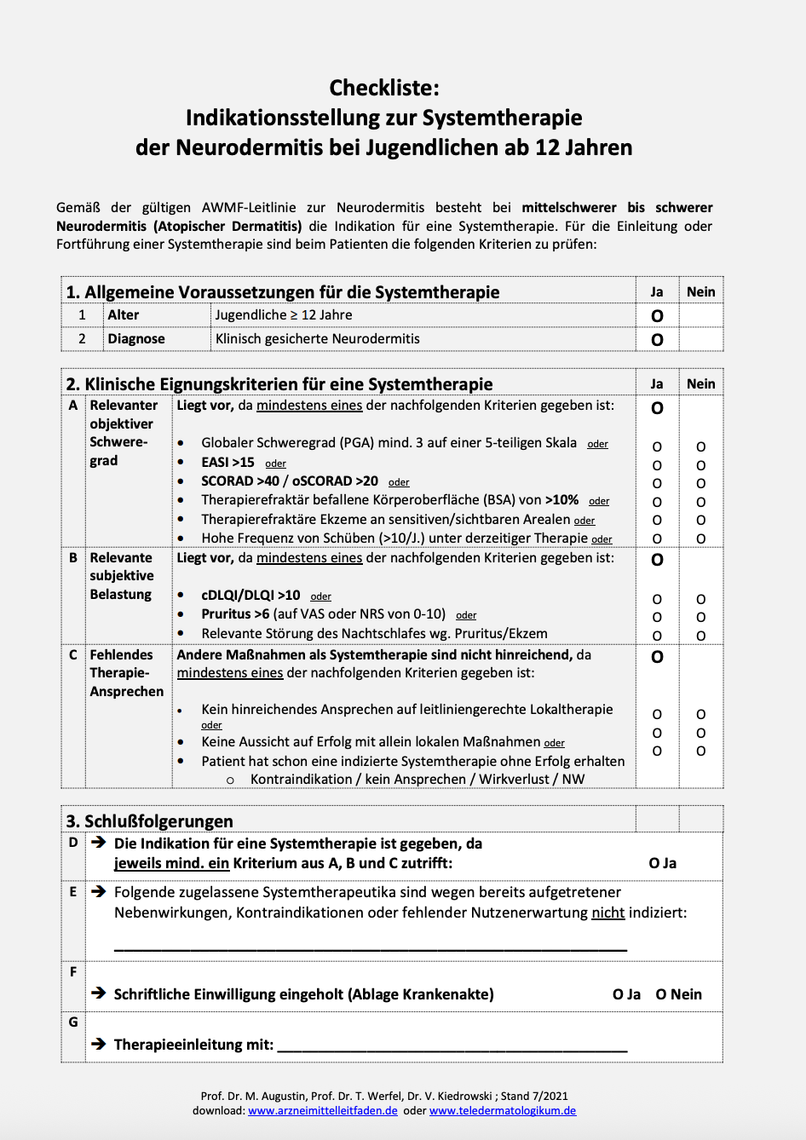 Neurodermitis bei Jugendlichen